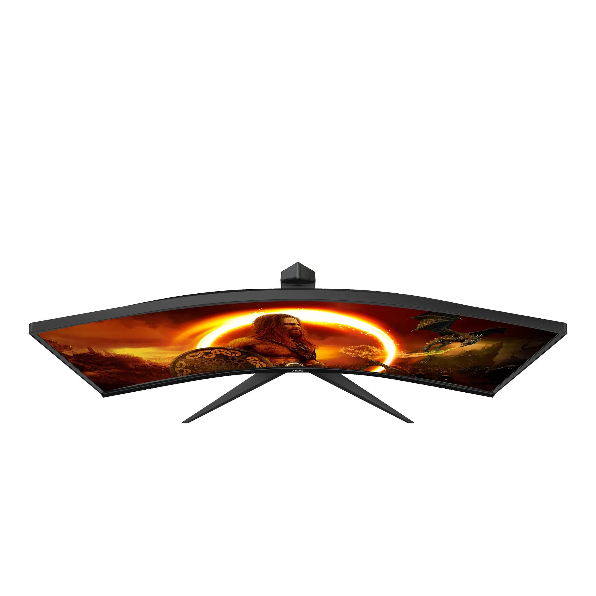 AOC G2 CU34G2/BK 34" Quad HD Curved Gaming Monitor - 100Hz, 1ms, VA, Adaptive Sync, Height Adjustable, Speakers, Black and Red