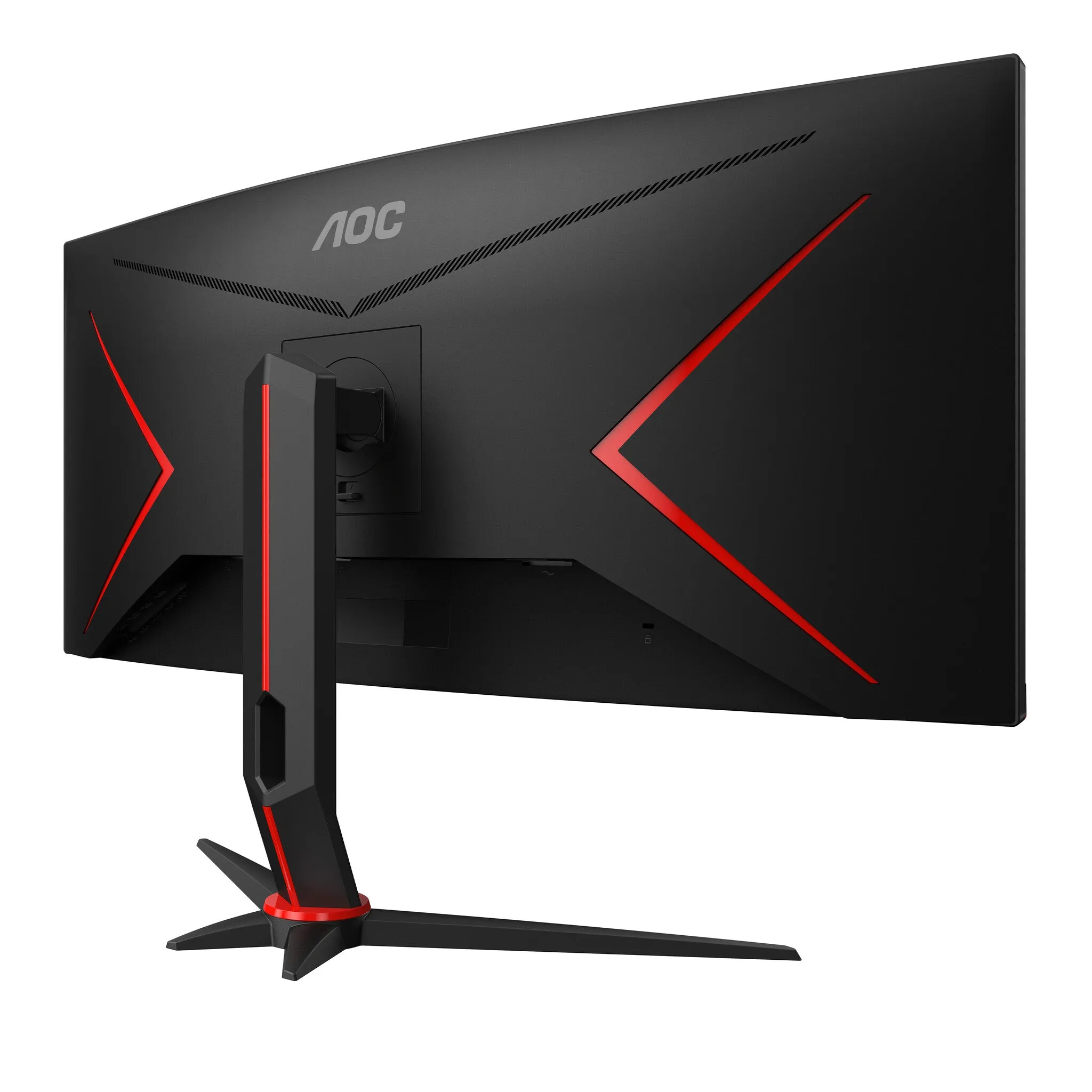 AOC G2 CU34G2/BK 34" Quad HD Curved Gaming Monitor - 100Hz, 1ms, VA, Adaptive Sync, Height Adjustable, Speakers, Black and Red