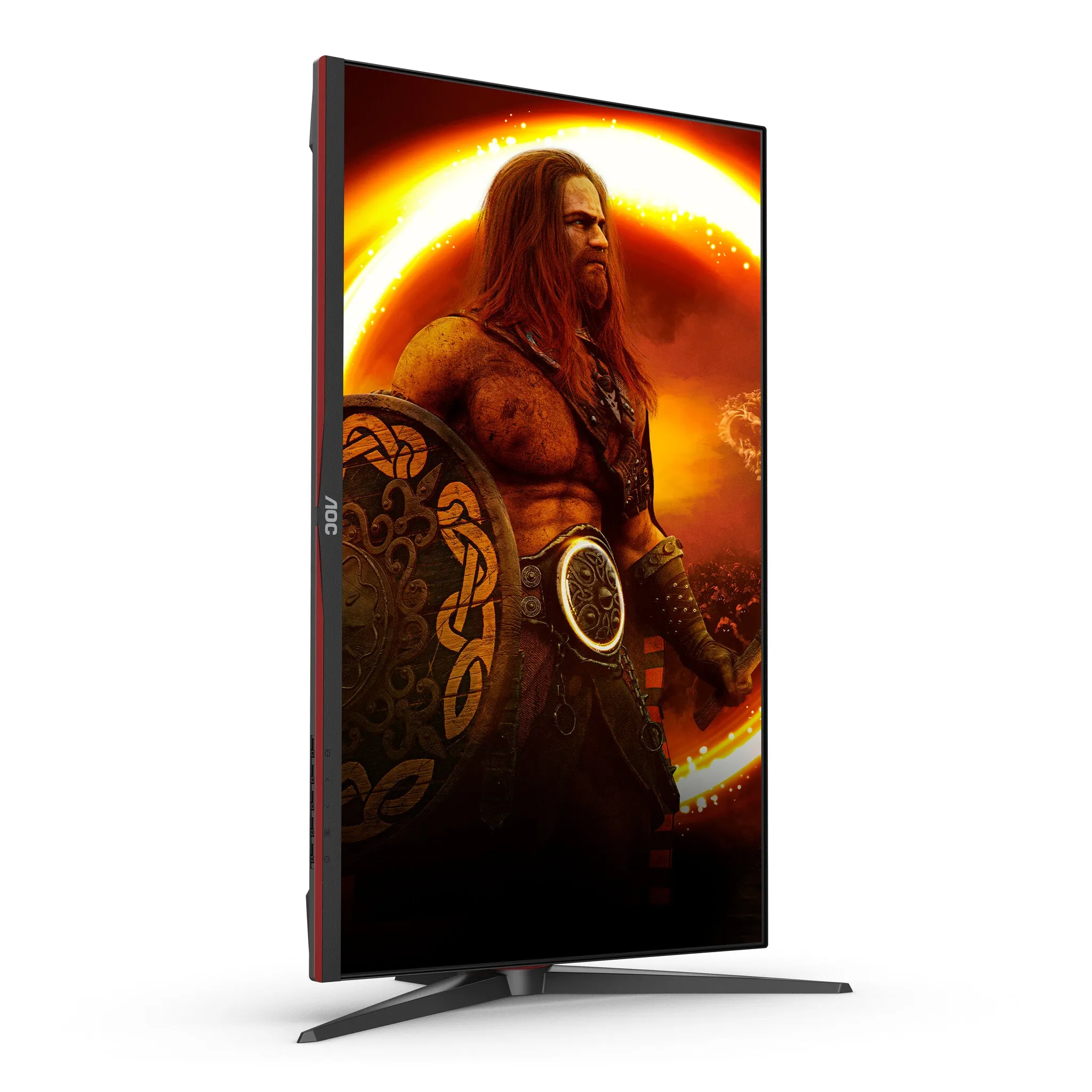 AOC G2U28G2XU2/BK 28" 4K Ultra HD Gaming Monitor - 144Hz, 1ms, IPS, G-Sync, FreeSync, Height Adjustable, Speakers, Black and Red