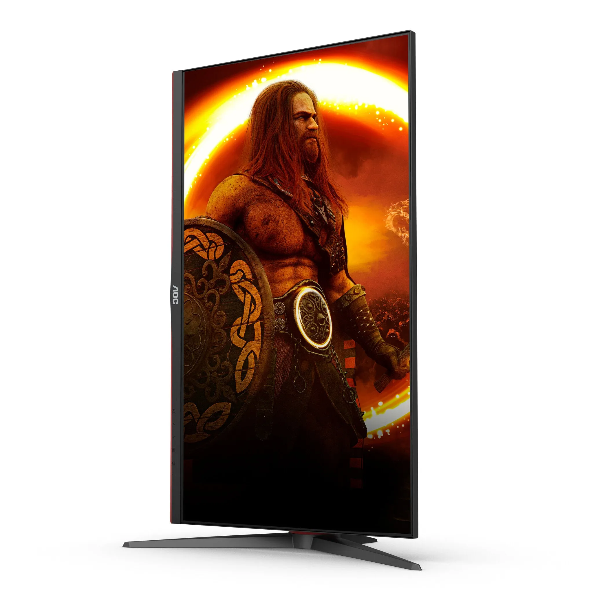 AOC G2U28G2XU2/BK 28" 4K Ultra HD Gaming Monitor - 144Hz, 1ms, IPS, G-Sync, FreeSync, Height Adjustable, Speakers, Black and Red