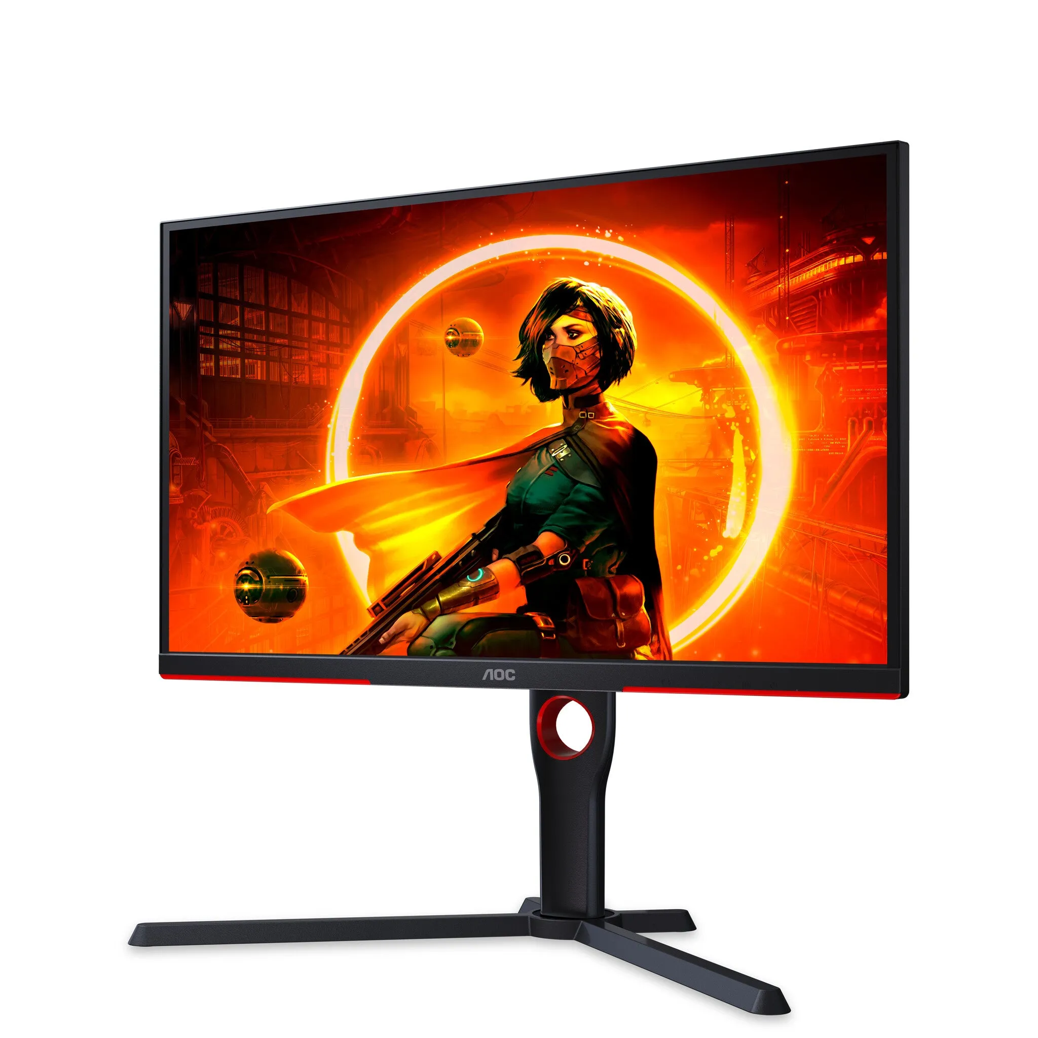 AOC G3 25G3ZM/BK 24.5" Full HD Gaming Monitor - 240Hz, 0.5ms, VA, Adaptive Sync, Height Adjustable, Black and Red