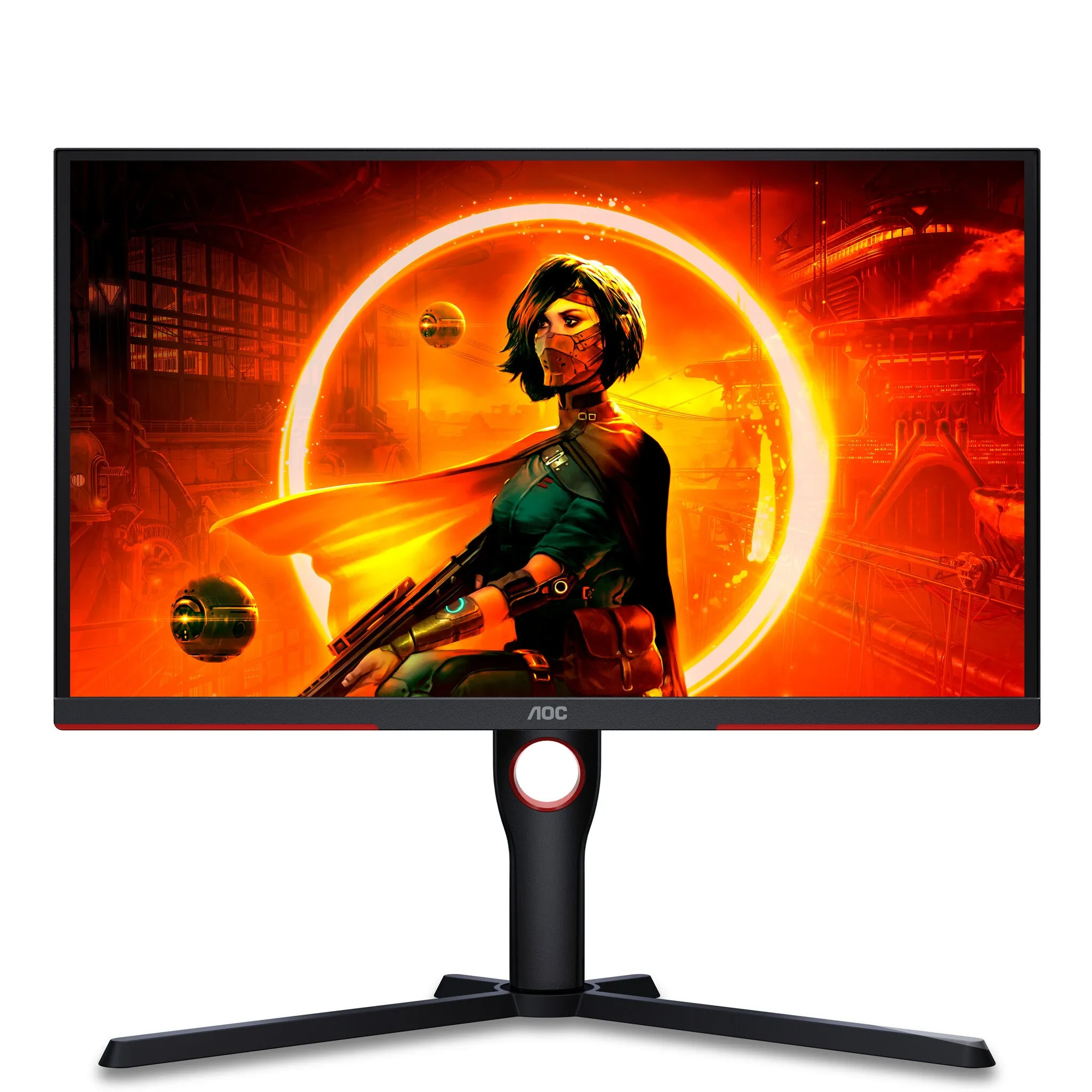 AOC G3 25G3ZM/BK 24.5" Full HD Gaming Monitor - 240Hz, 0.5ms, VA, Adaptive Sync, Height Adjustable, Black and Red