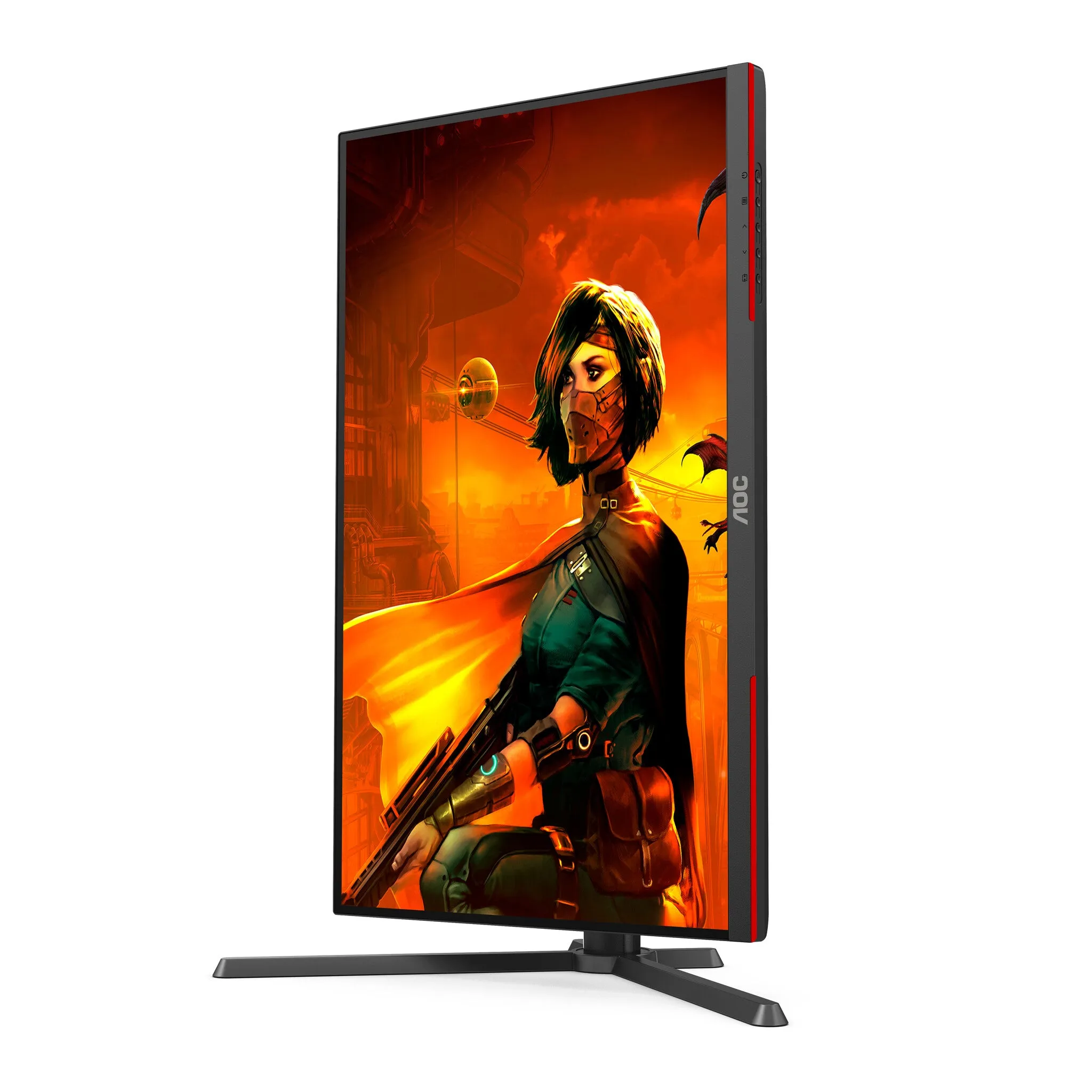 AOC G3 U27G3X/BK 27" 4K Ultra HD Gaming Monitor - 160Hz, 1ms, IPS, Adaptive Sync, Height Adjustable, Black and Red