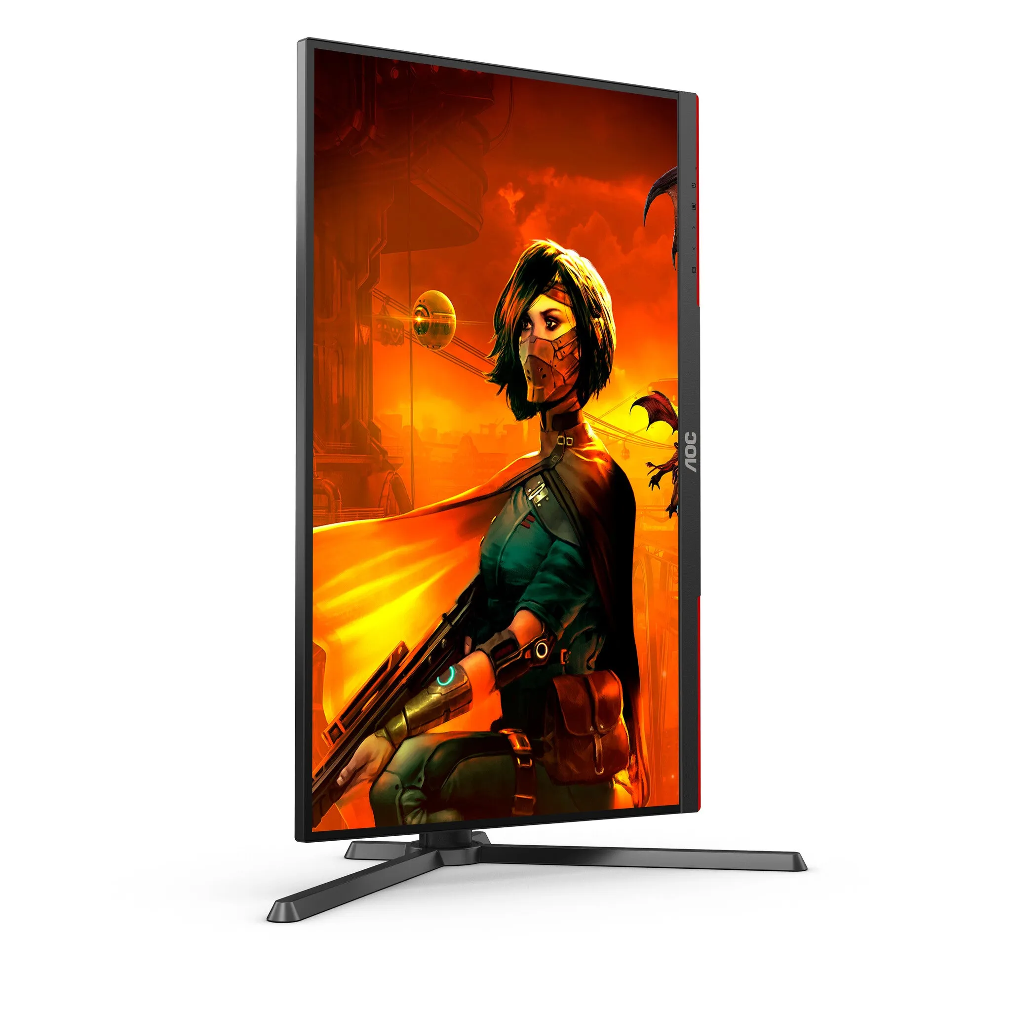 AOC G3 U27G3X/BK 27" 4K Ultra HD Gaming Monitor - 160Hz, 1ms, IPS, Adaptive Sync, Height Adjustable, Black and Red
