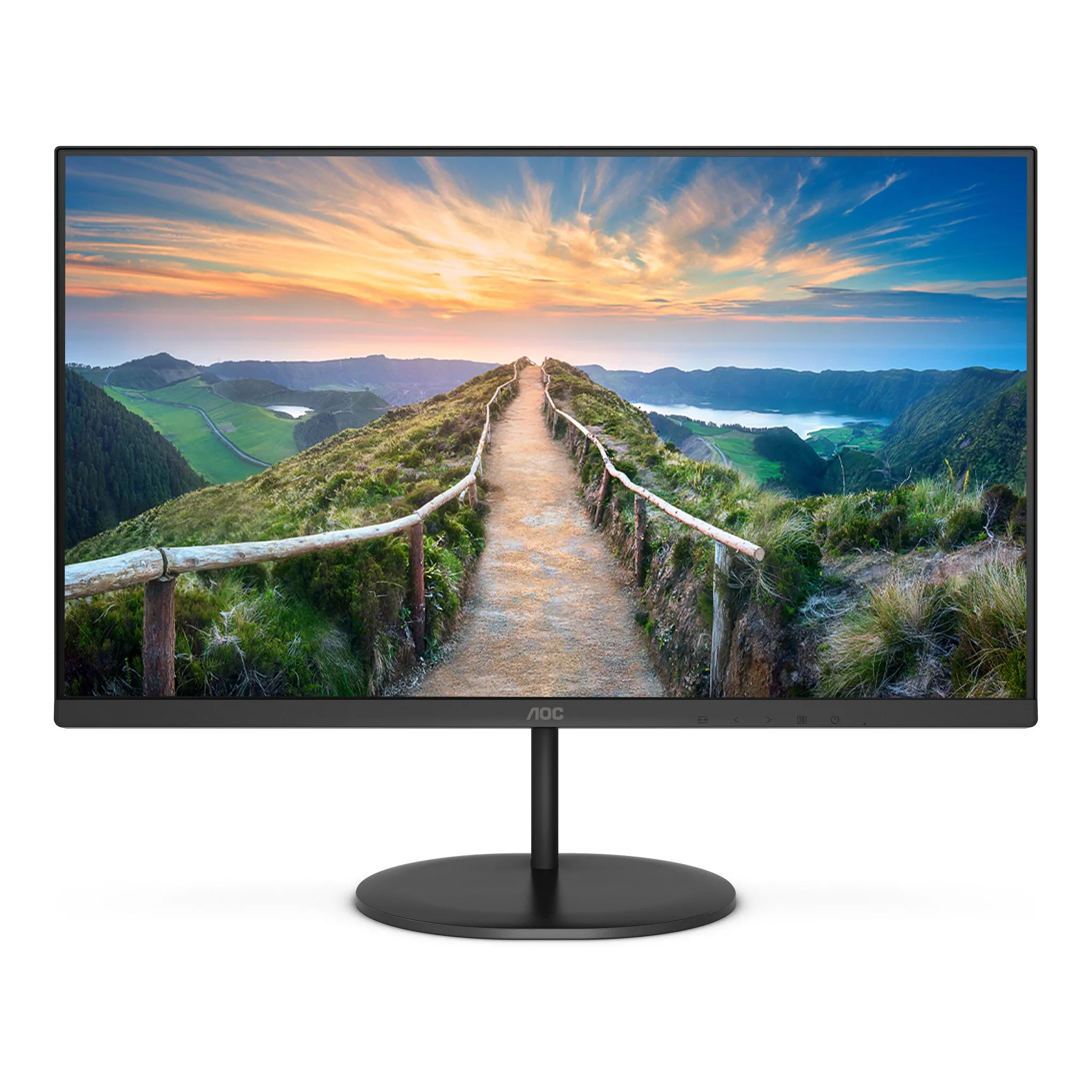 AOC V4 U27V4EA 27" 4K Ultra HD Monitor - 60Hz, 4ms, IPS, Adaptive Sync, Speakers, Black