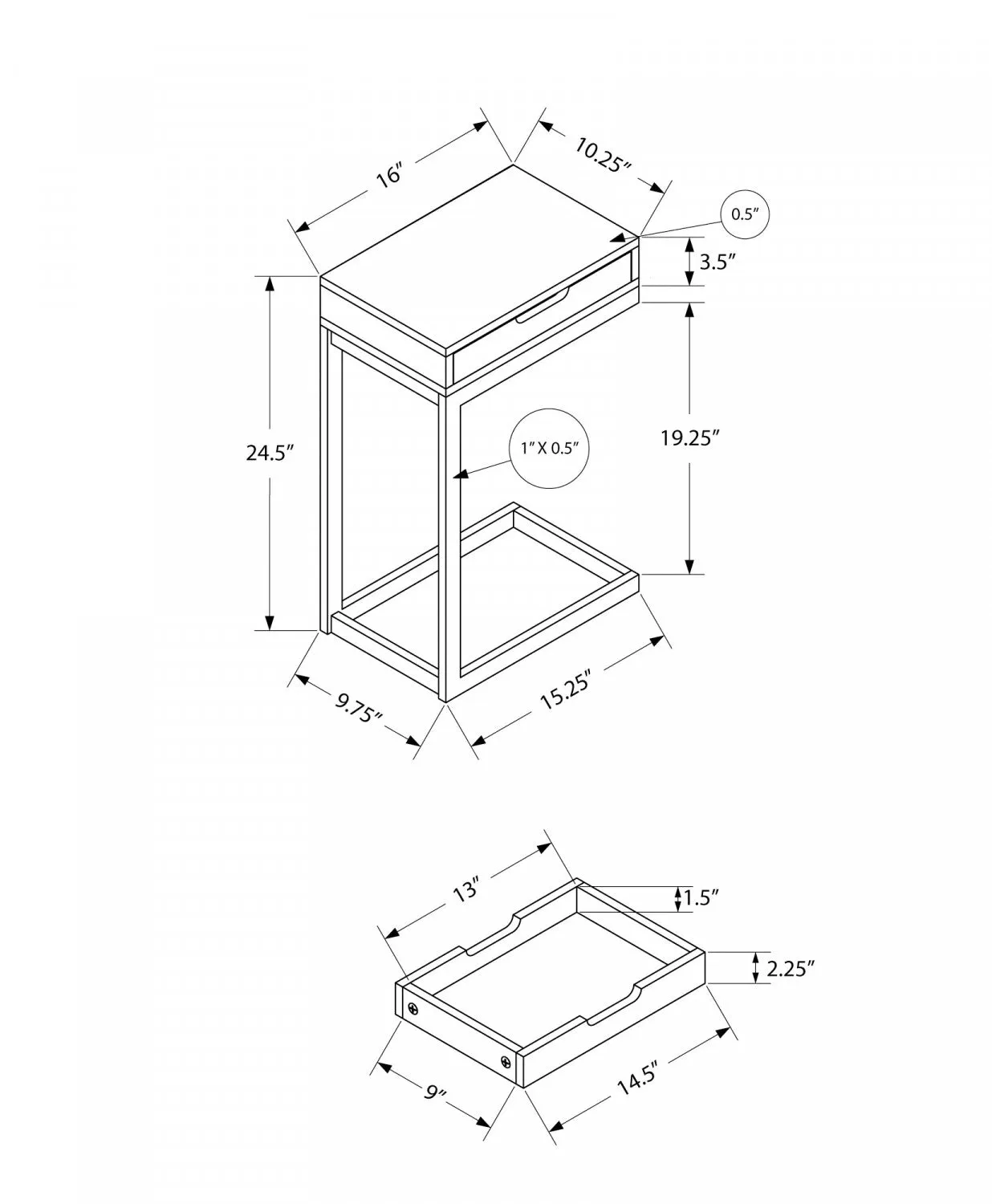 Astra Side Table - Black