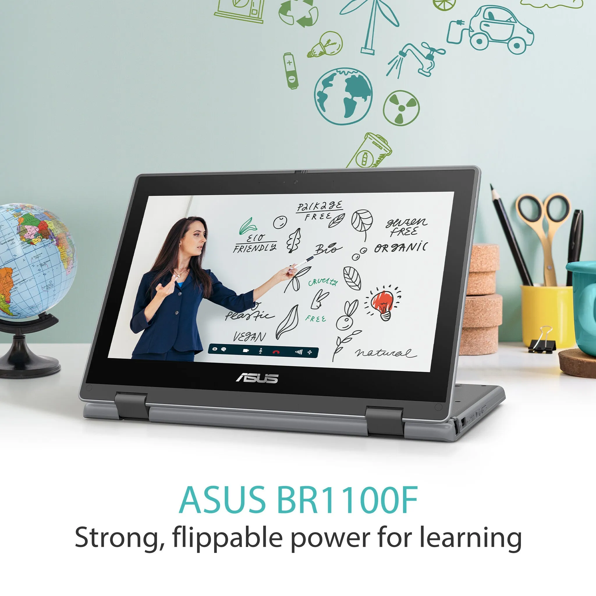 ASUS BR1100FKA-BP0543XA 11.6" 2-in-1 Laptop - Intel Pentium Silver N6000, 4GB RAM, 128GB eMMC, Touchscreen, Windows 11 Pro Education, Grey