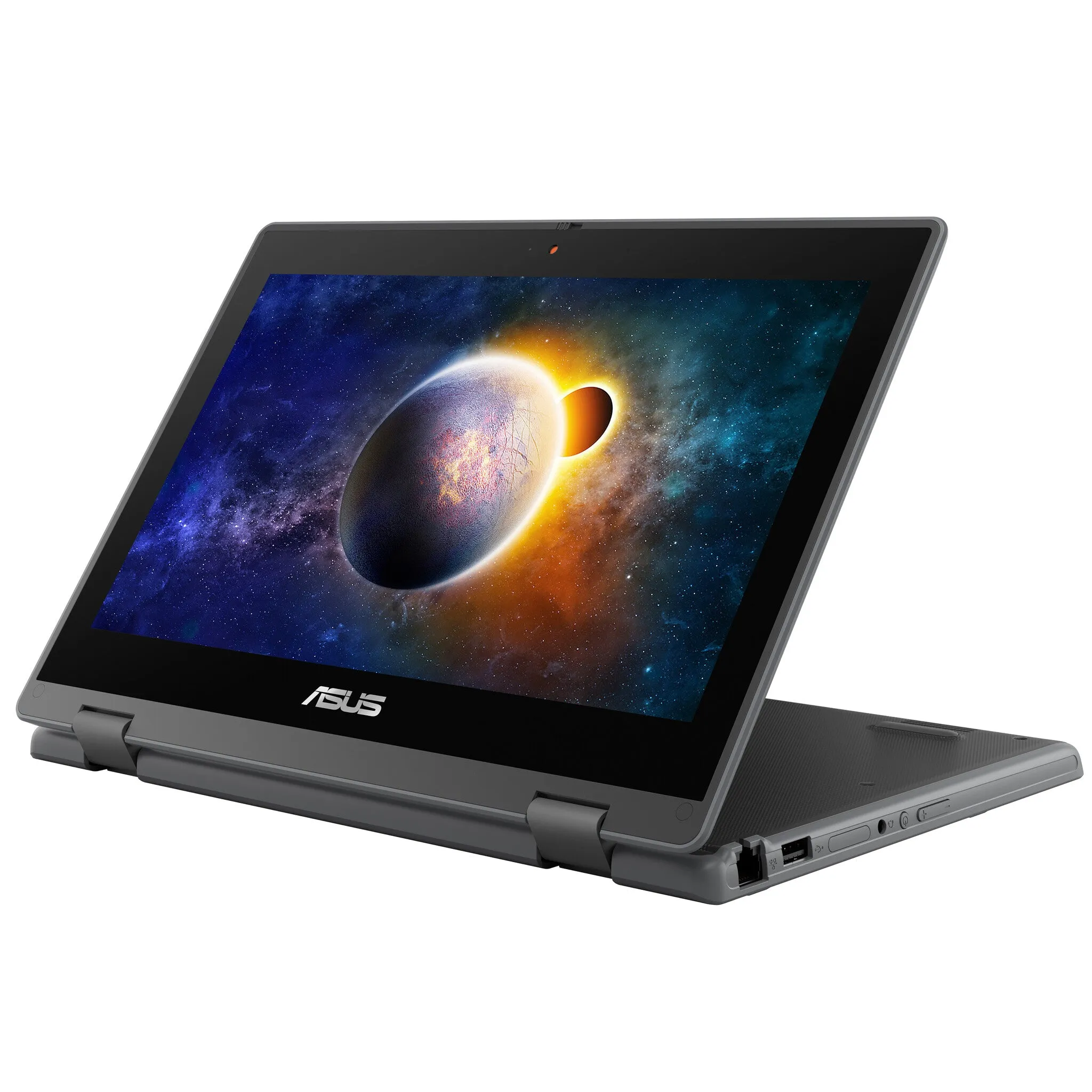 ASUS BR1100FKA-BP0543XA 11.6" 2-in-1 Laptop - Intel Pentium Silver N6000, 4GB RAM, 128GB eMMC, Touchscreen, Windows 11 Pro Education, Grey