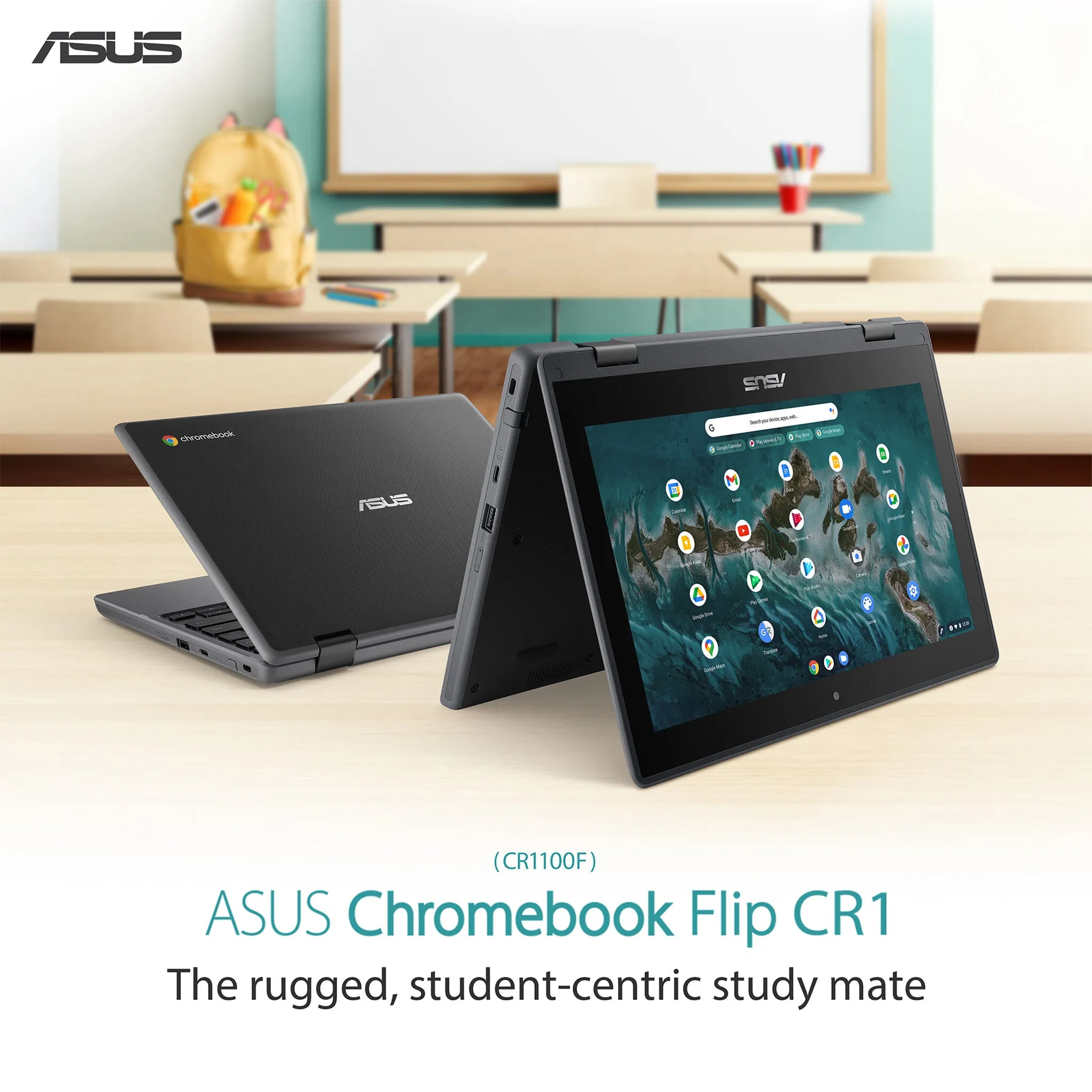 ASUS Chromebook Flip CR1 CR1100FKA-BP0166 11.6" Chromebook - Intel Celeron N4500, 4GB RAM, 64GB eMMC, Touchscreen, ChromeOS, Grey