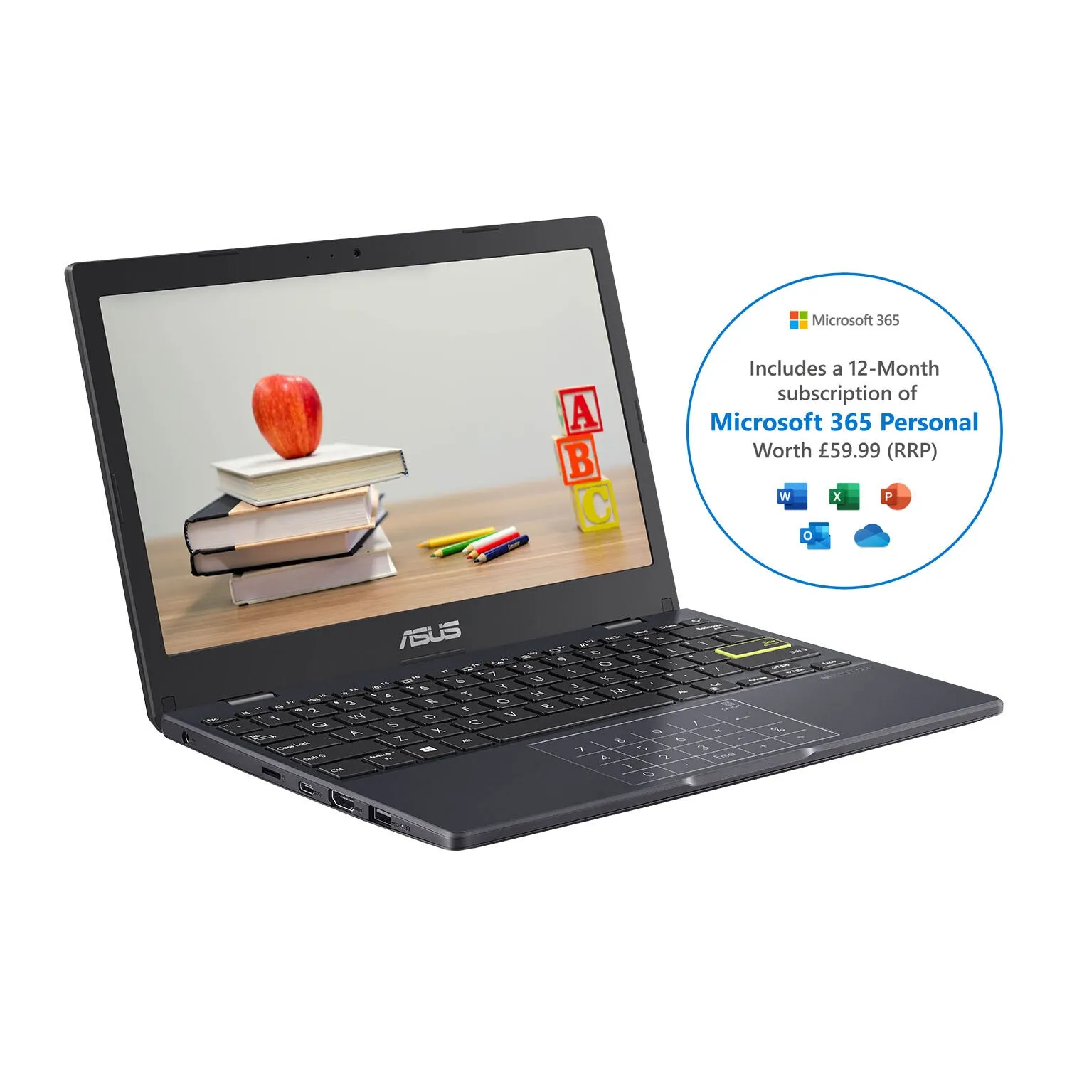 ASUS E210MA-GJ181TS 11.6" Laptop - Intel Celeron N4020, 4GB RAM, 64GB eMMC, Windows 10 Home in S mode, Blue
