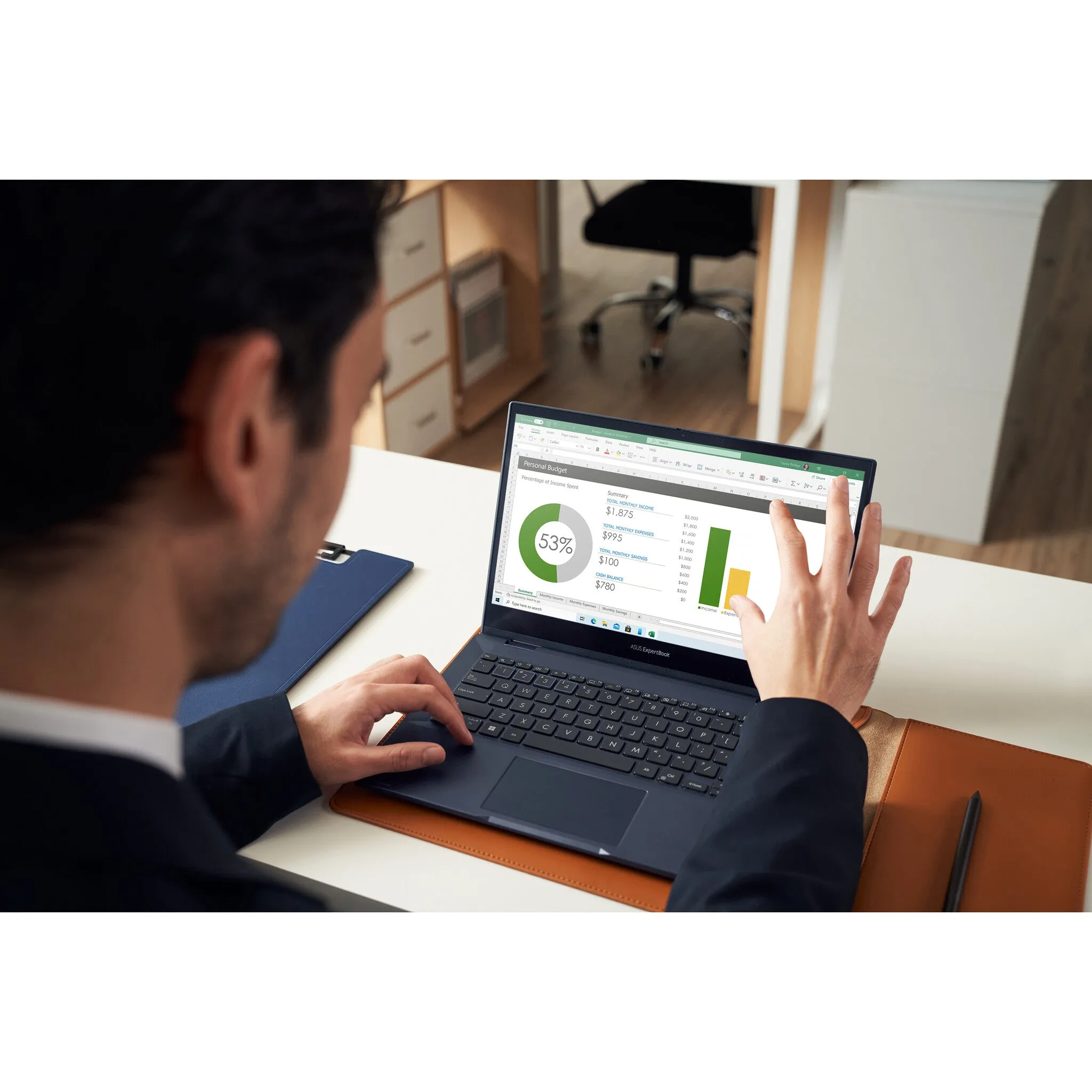 ASUS ExpertBook B5302FEA 13.3" 2-in-1 Laptop - Intel Core i5-1135G7, 8GB RAM, 512GB SSD, Touchscreen, Windows 11 Pro, Black