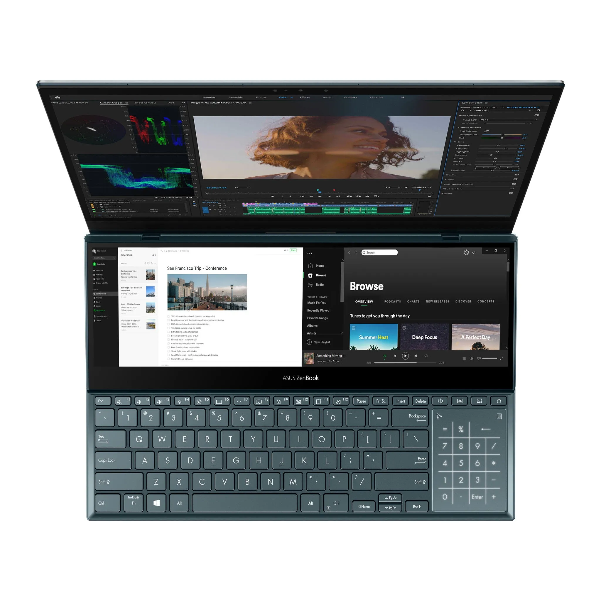 ASUS Zenbook Pro Duo UX582HM-H2901W 15.6" Laptop - Intel Core i9-11900H, 32GB RAM, 1TB SSD, Touchscreen OLED, Windows 11 Home, Blue