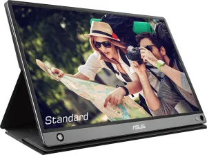 ASUS ZenScreen Touch MB16AMT 15.6" Full HD Monitor - 5ms, IPS, Built-in Speakers, Black and Grey