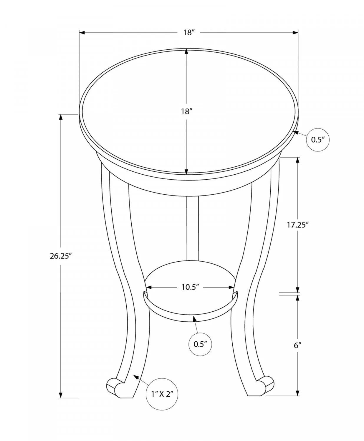 Aven Side Table - Walnut
