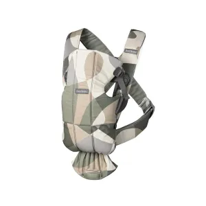 BabyBjrn Mini Baby Carrier - Khaki/Green Print - Cotton