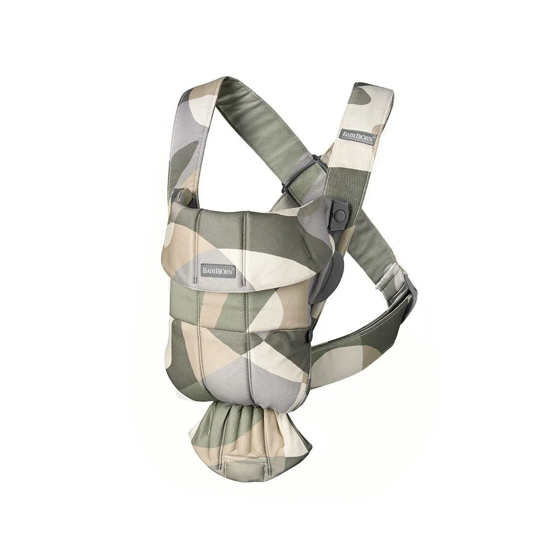 BabyBjrn Mini Baby Carrier - Khaki/Green Print - Cotton