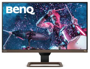 BenQ EW2780U 27" 4K Ultra HD Monitor - 60Hz, 5ms, IPS, Height Adjustable, Speakers, Black and Brown