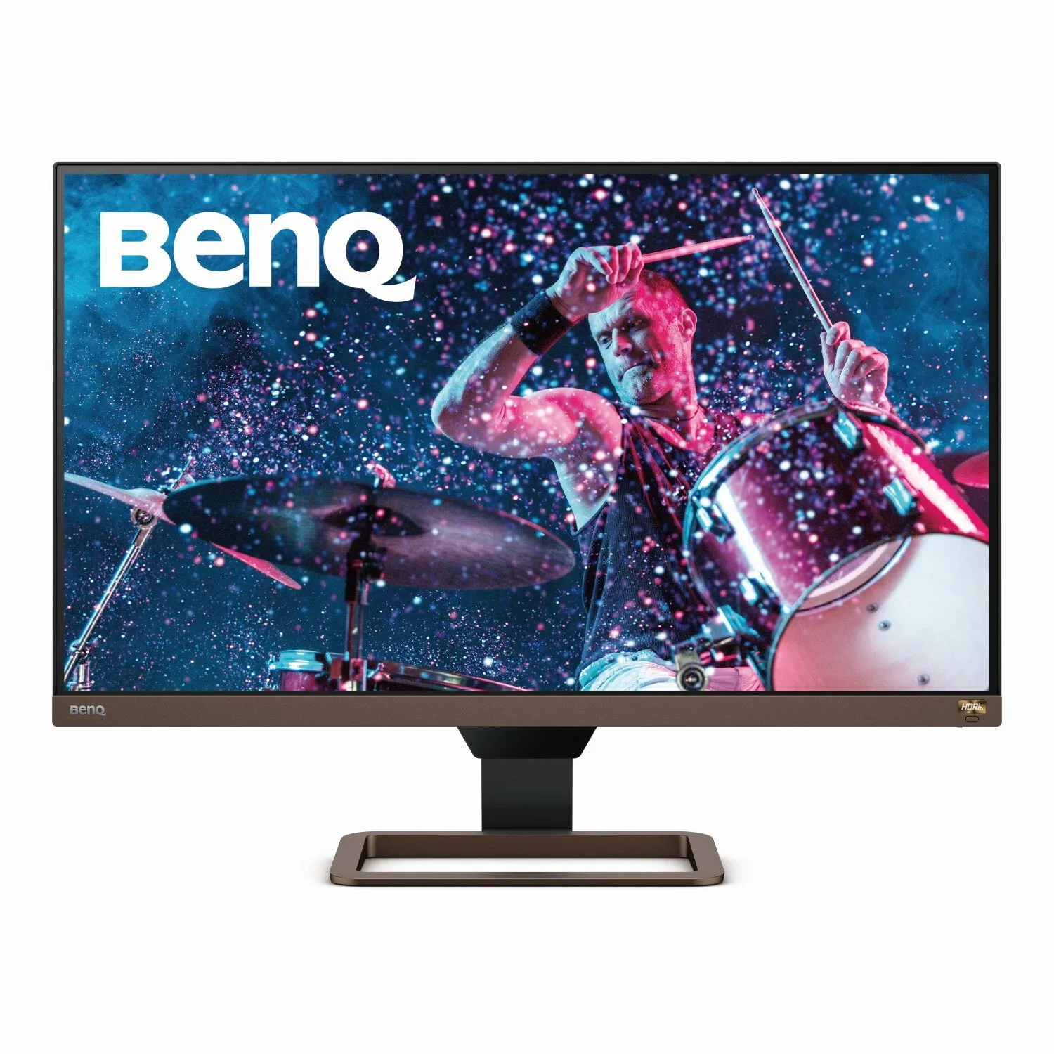 BenQ EW2780U 27" 4K Ultra HD Monitor - 60Hz, 5ms, IPS, Height Adjustable, Speakers, Black and Brown