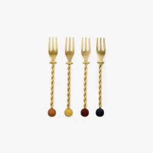 Bitossi Home | "Torchon" Dessert Forks - Set of 4