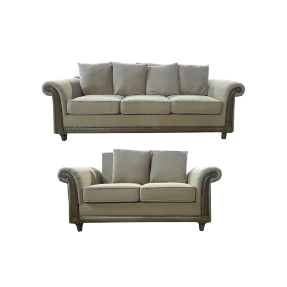 Bless 3 2 Fabric Sofa Light Brown #1300