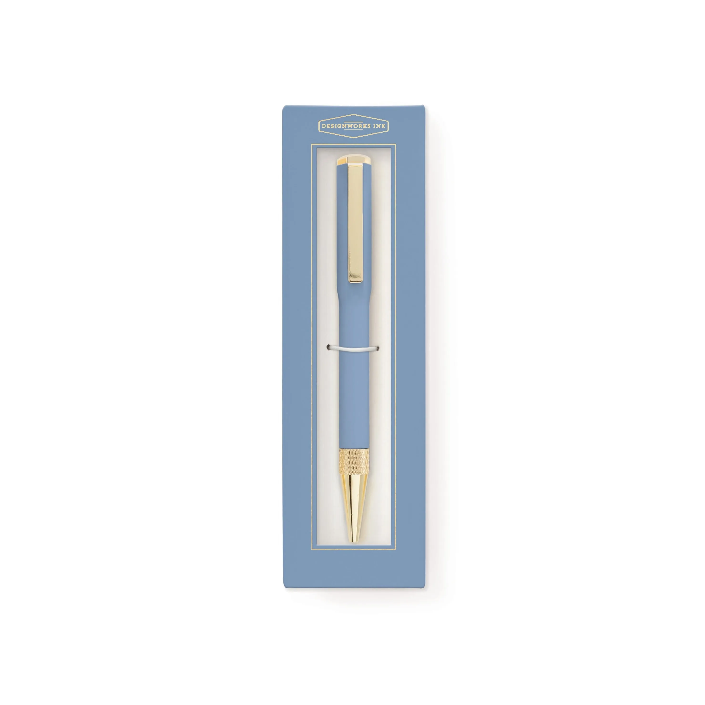 Boxed Pen | Cornflower Blue & Gold