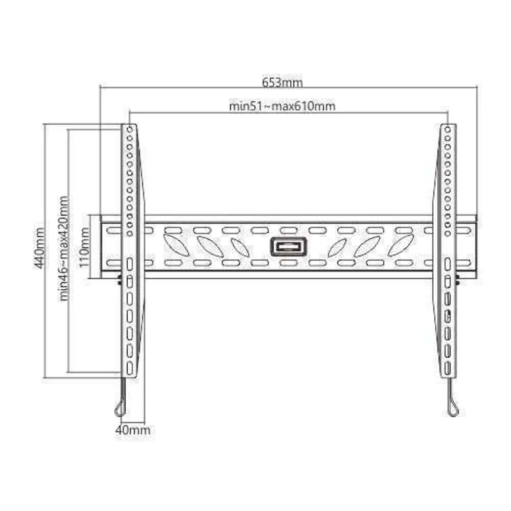 Brateck TV Wall Bracket Fixed Mount 37" - 70"
