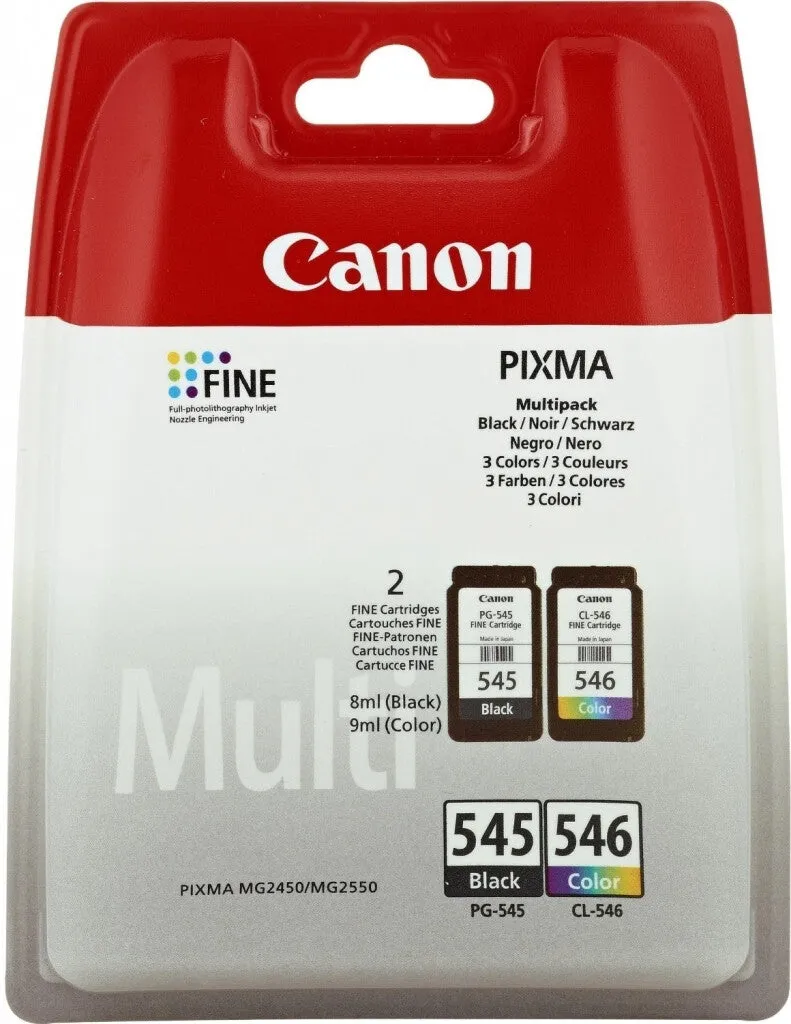 Canon PG-545XL/CL546XL ink cartridge 2 pc(s) Original Standard Yield Black, Cyan, Yellow, Magenta