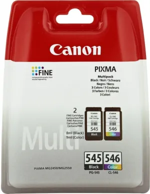 Canon PG-545XL/CL546XL ink cartridge 2 pc(s) Original Standard Yield Black, Cyan, Yellow, Magenta