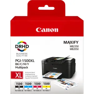 Canon PGI-1500XL High Yield BK/C/M/Y Ink Cartridge Multipack