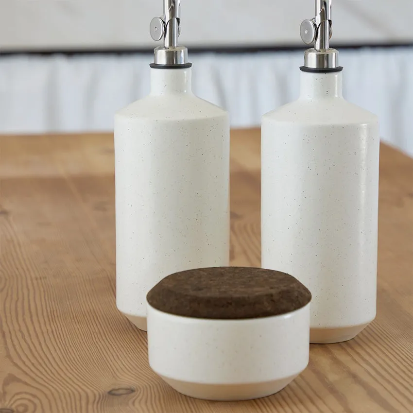Casafina | Modern Storage Salt Cellar with Smoked Cork Lid