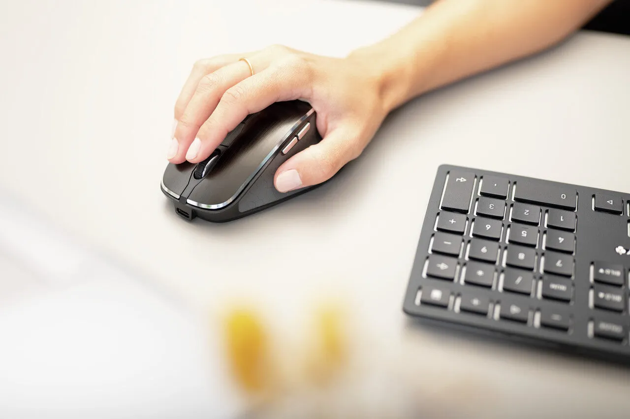 CHERRY DW 9500 SLIM keyboard Mouse included Universal RF Wireless   Bluetooth QWERTY English Black, Grey