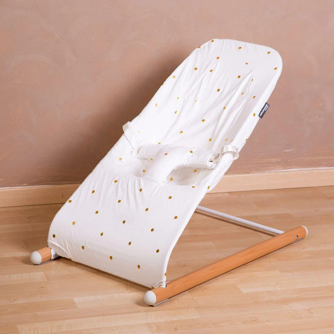 Childhome Evolux Bouncer Cover - Gold Dots