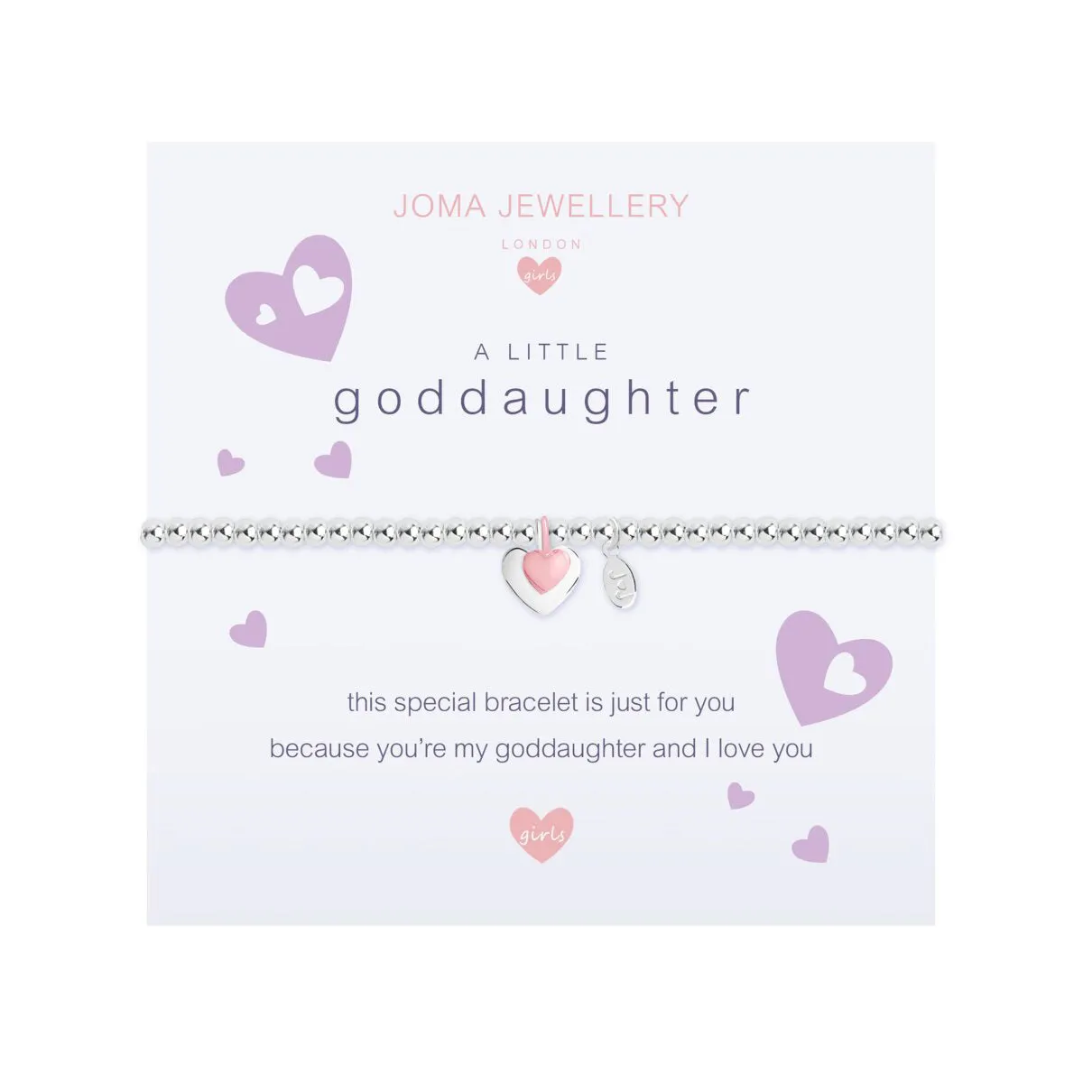 Children's A Little 'Goddaughter' Bracelet | Silver Plated