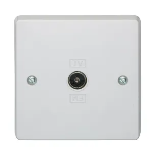 Crabtree Capital 7267 1 Gang Co-Axial Socket Isolated