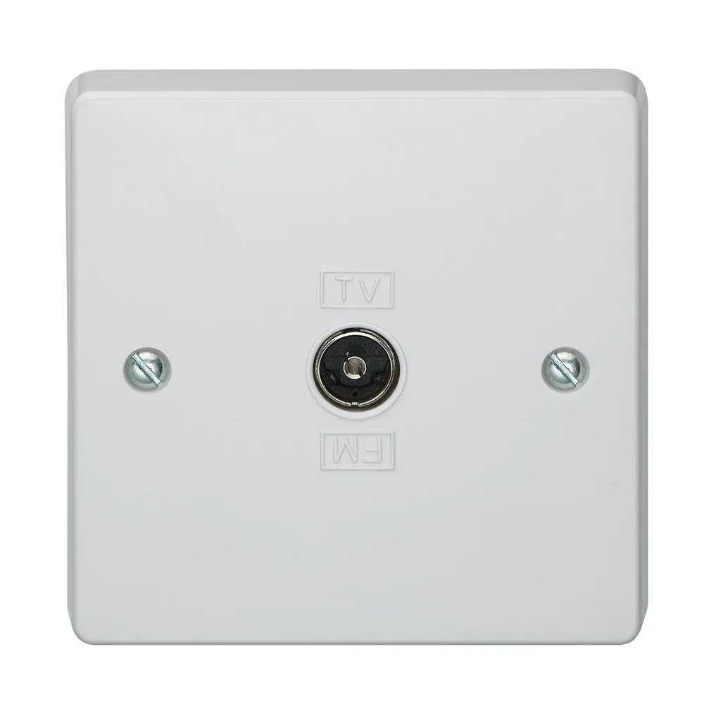 Crabtree Capital 7267 1 Gang Co-Axial Socket Isolated