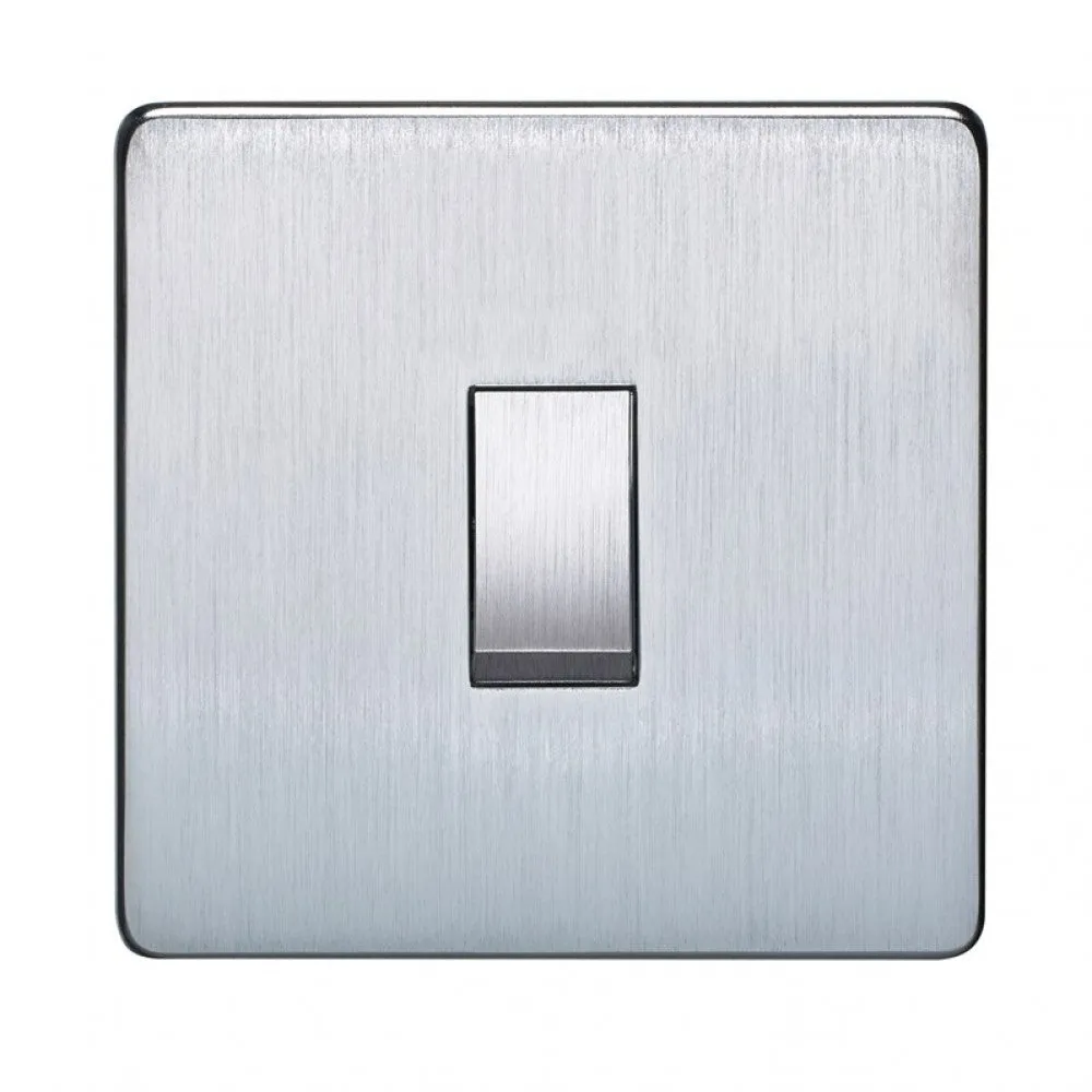 Crabtree Platinum 7011-SC 1 Gang 20A Double Pole Switch Satin Chrome