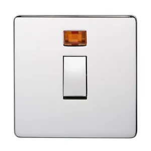 Crabtree Platinum 7011/3HPC 20A DP Switch Highly Polished Chrome with Neon