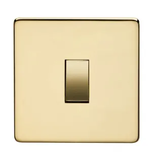 Crabtree Platinum 7175-PB 1 Gang Intermediate Switch Brass