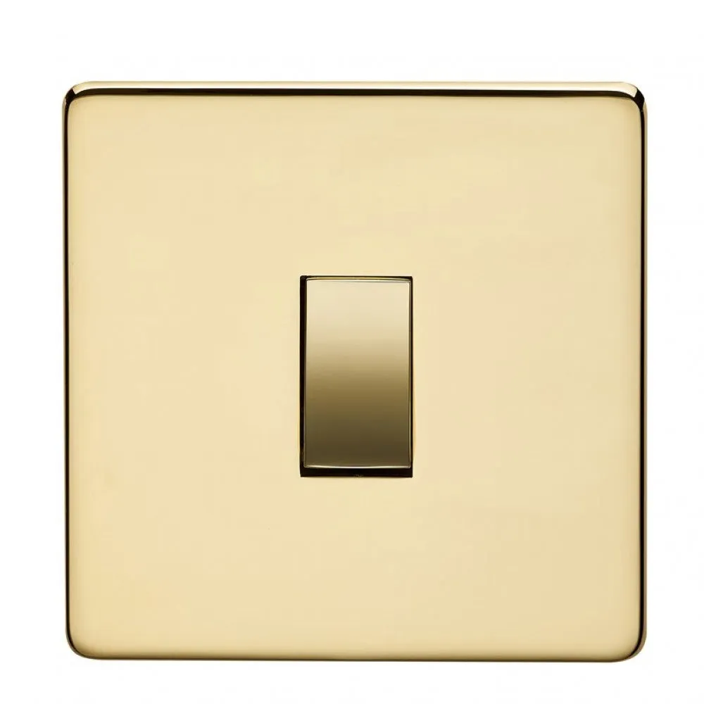 Crabtree Platinum 7175-PB 1 Gang Intermediate Switch Brass