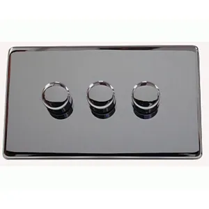 Crabtree Platinum 7250-D3-BKN 3 Gang Dimmer Black Nickel