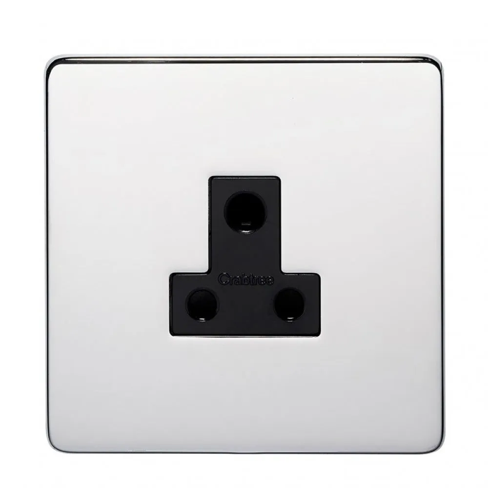 Crabtree Platinum 7340-HPC 5A Socket Highly Polished Chrome