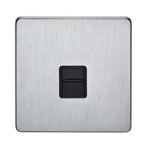 Crabtree Platinum 7783-SC Telephone Socket Slave Satin Chrome
