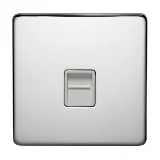 Crabtree Platinum 7784-HPC Telephone Socket Master Highly Polished Chrome