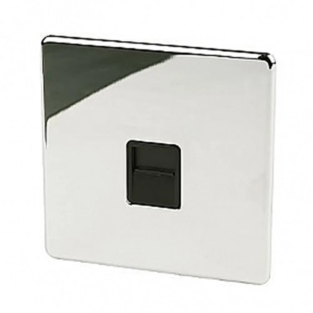 Crabtree Platinum 7784-HPC Telephone Socket Master Highly Polished Chrome