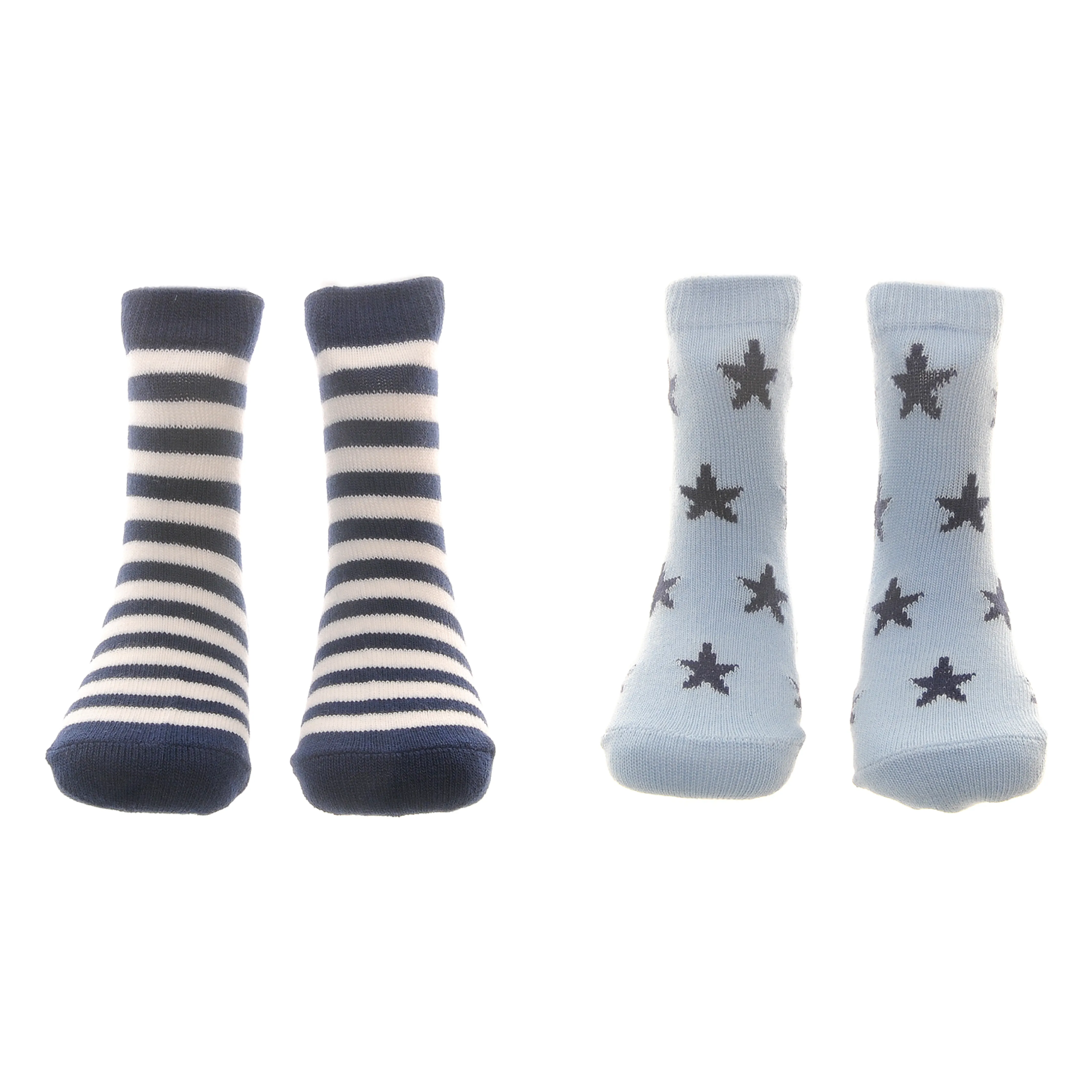 Dinosaurs & Stars Baby Socks | 0-6 Months | Set of 4