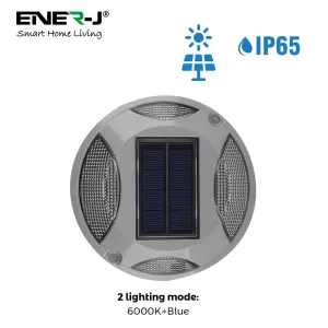 Ener J Smart Solar Powered LED Floor Lights 6000K   Blue- 2 Piece