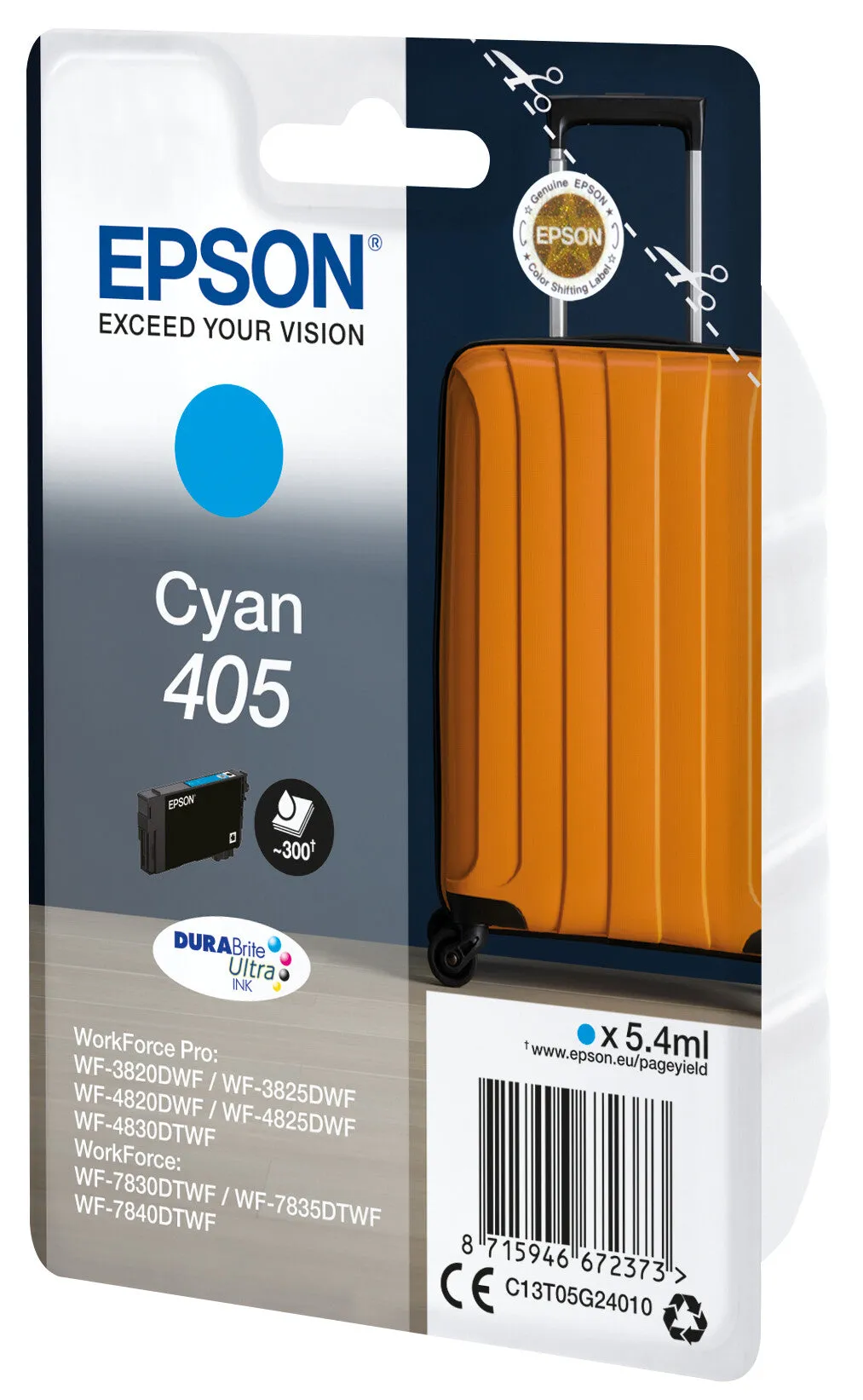 Epson Cyan 405 DURABrite Ultra Ink ink cartridge 1 pc(s) Original Standard Yield