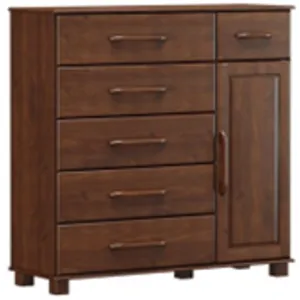 Finestra Ouro 1 Door 5 Drawer Chest L1250 x W430 x H1225mm Coffee No Warranty