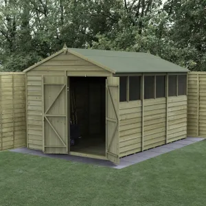 Forest Garden 4life Apex Shed 8x12 with Double Door and 6 Windows