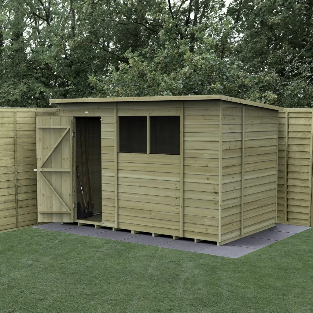 Forest Garden 4life Pent Shed 10x6 with 2 Windows